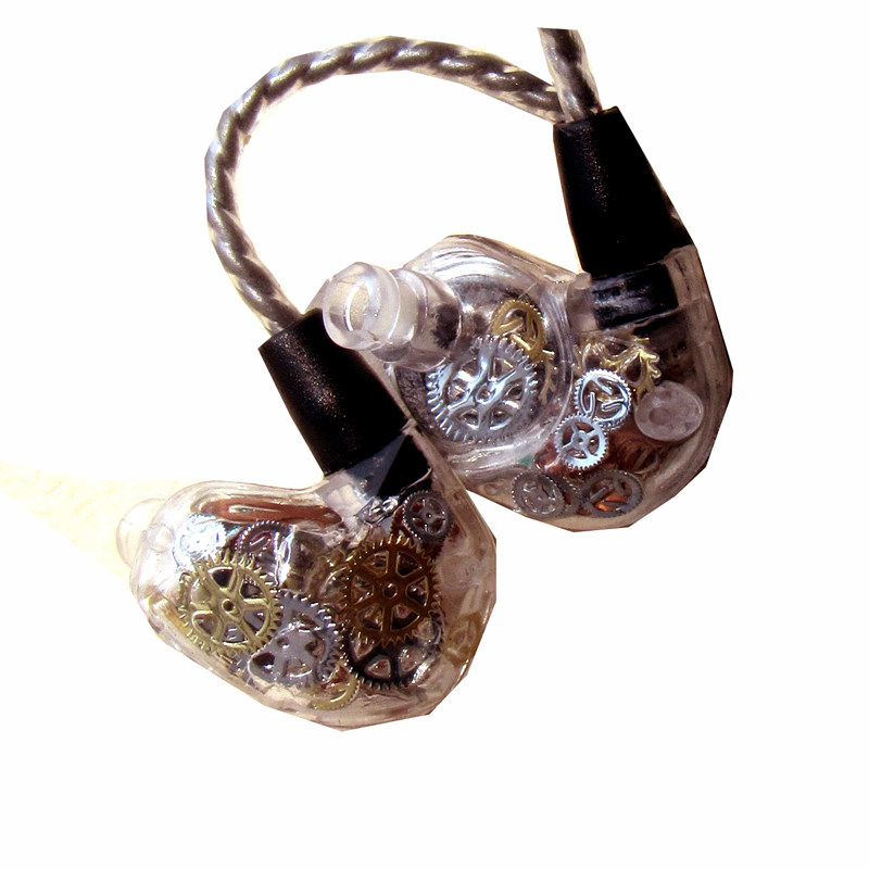 听街手工diy 蒸汽朋克入耳式耳机hifi运动人声女