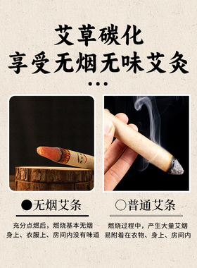 豫艾福出口七年金粉无烟艾条