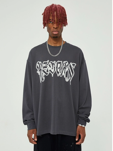 Осенний лонгслив, толстовка подходит для мужчин и женщин, оверсайз