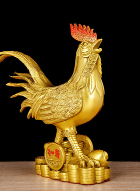 速发铜摆件报晓《如意》客家厅饰工艺品装装摆设