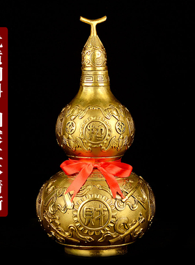 优选铜葫芦摆件开盖吉祥八宝葫芦鎮宅招財家居工艺礼品办公室摆件