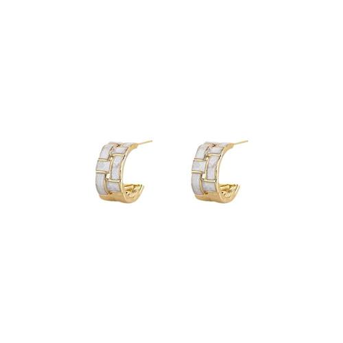 Oil drop ear clip womens geometric earrings light luxury - 图2