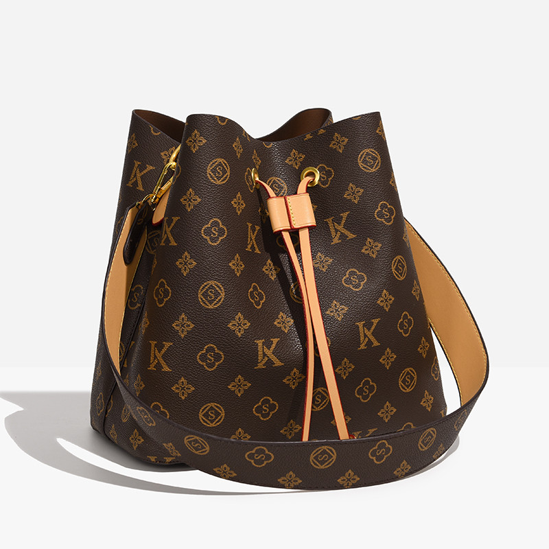 2026香港潮牌老花水桶包女单肩斜挎包大容量百搭高级感印花包包女,淘宝优惠券,粉丝福利购,淘宝优惠卷