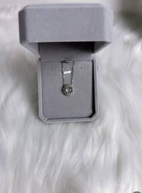 白月光水沫玉蛋面项链。坠链925银。锁骨链