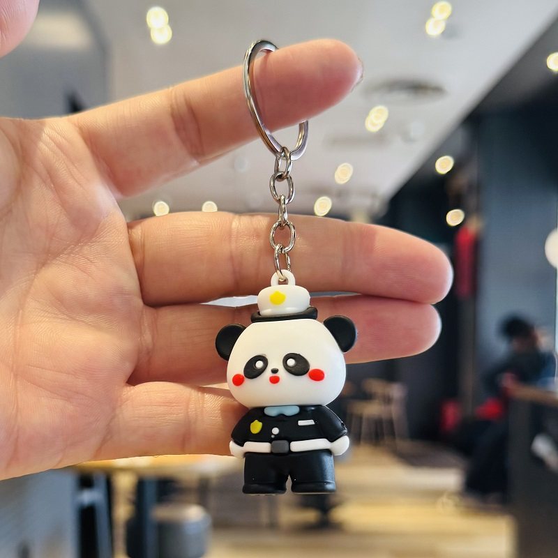 创意熊猫警察钥匙扣包包挂件公司年会商场店庆活动儿童小礼品批发,淘宝优惠券,粉丝福利购,淘宝优惠卷