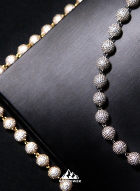 10MMBEWER满钻珠链欧美嘻哈项链