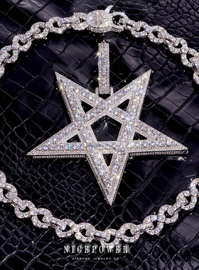 NICEPOWER carti同款满钻五芒星吊坠