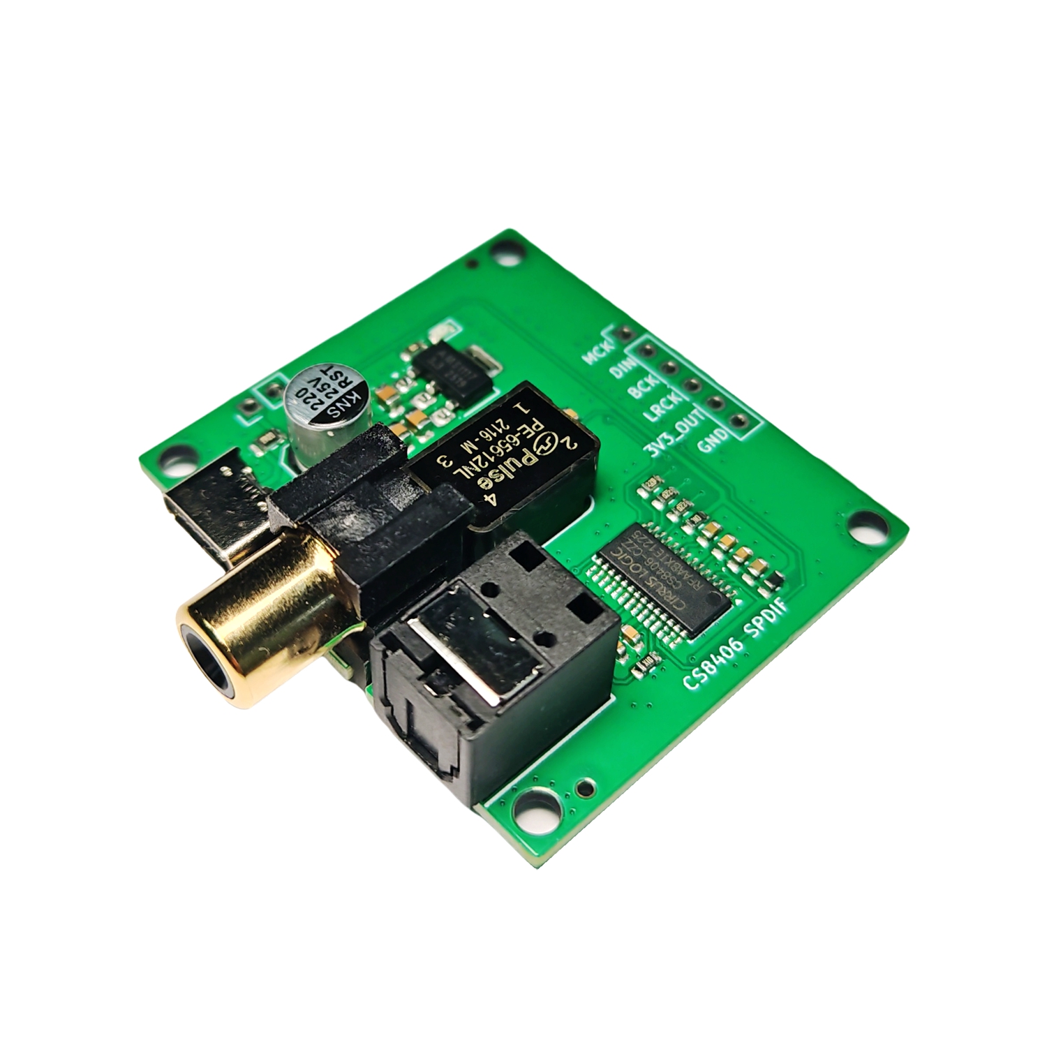 CS8406 I2S IIS输入转光纤同轴SPDIF输出转接板模块模组 - 图0