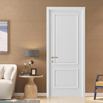 Solid wood baking lacquered wood door Home Bedroom Door Composite Suit Door Minimalist Style Flat Open Cream Wind Room Door