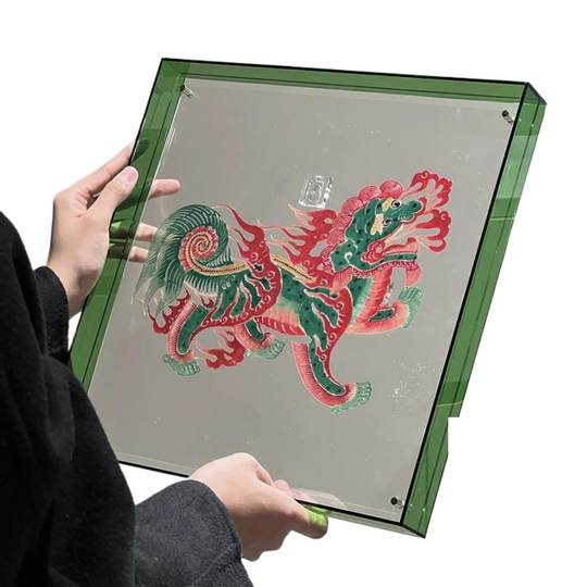 Pintura decorativa de marionetas de sombras, patrimonio cultural intangible tradicional hecho a mano, nuevo estilo chino, pintura colgante, decoración suave creativa, regalo de inauguración de la casa