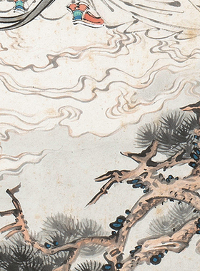 徐操南极一星微喷打印近现代传统人物画临摹绢布画稿工笔人物画范