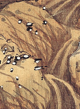 蓝瑛溪山雪霁图高清微喷古代名画复制传统山水临摹画稿雪景山水画