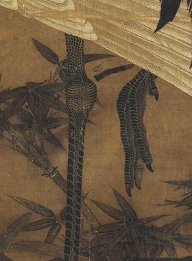 赵雍松鹤图微喷打印宋元花鸟画临摹绢布画稿工笔禽鸟翎毛画范本