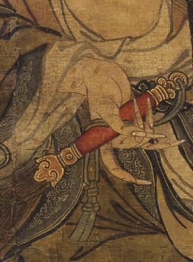 维摩居士像维摩图传统工笔人物画临摹绢布画稿中式装饰画艺术画心