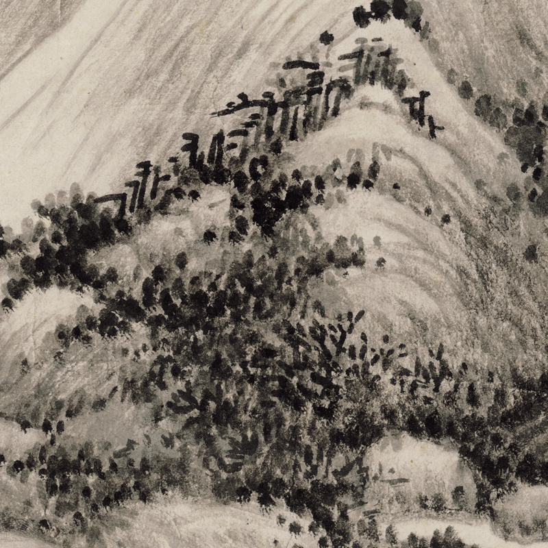 黄鼎仿古山水册高清微喷明清山水画小品临摹绢布画稿传统山水画范 - 图2