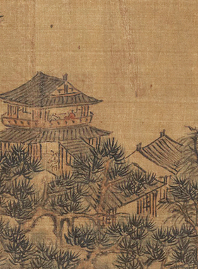 黄养正层峦秋霁图卷高清微喷清代山水画长卷临摹绢布画稿传统山水
