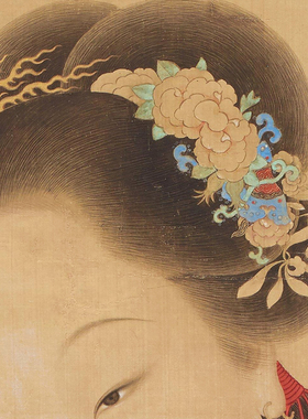 廖云双美图工笔仕女画中古挂画