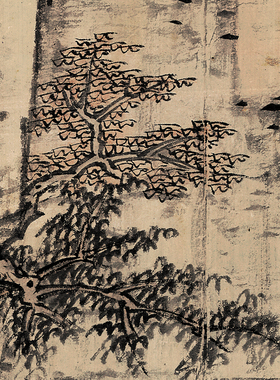 弘仁渐江松溪石壁清四僧山水画