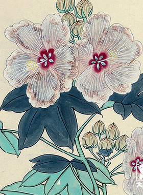 于非闇锦上添花微喷打印近代名家花鸟临摹绢布画稿工笔重彩花鸟画