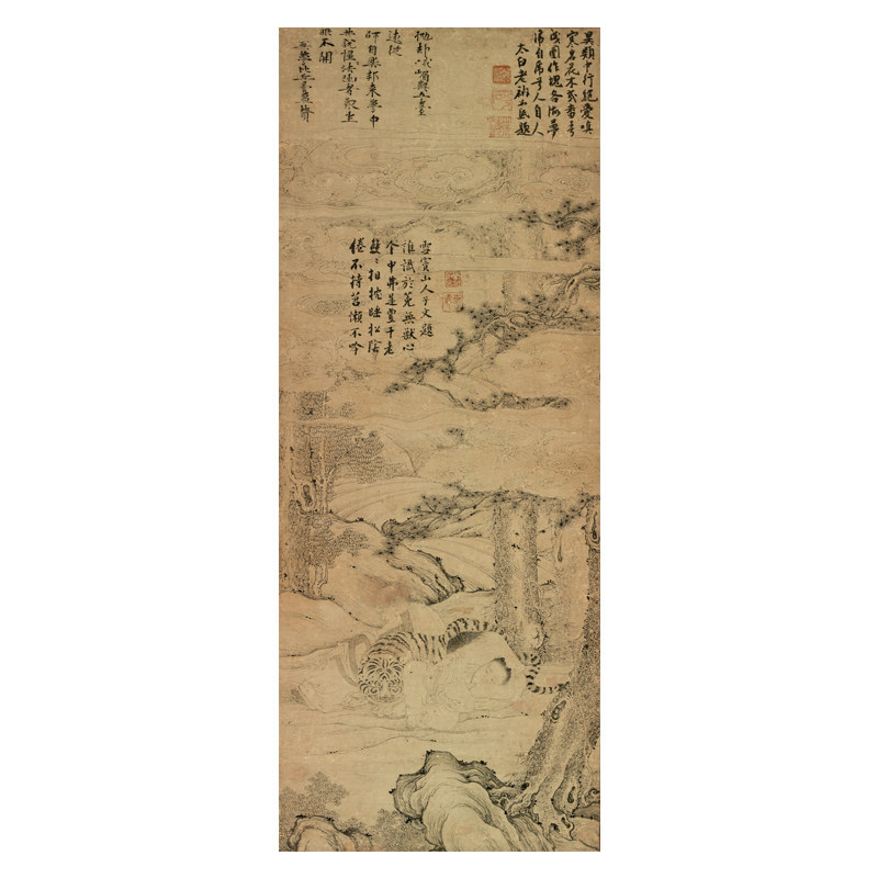 四睡图高清微喷宋元人物画临摹绢布画稿传统人物画白描罗汉范本,淘宝优惠券,粉丝福利购,淘宝优惠卷