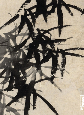 郑燮郑板桥竹石兰蕙图微喷打印清代名家墨竹墨兰原大复制绢布画稿