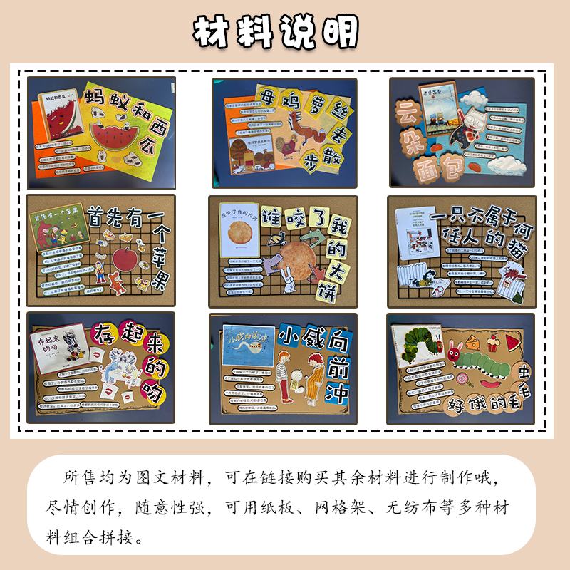 幼儿园环境布置材料环创主题故事展板绘本墙面装饰区角教室装扮 - 图1