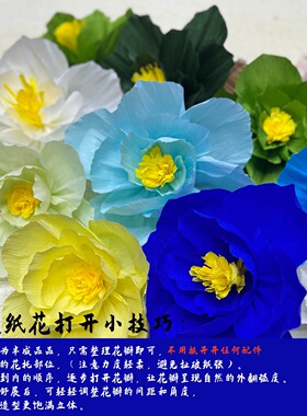 幼儿园教室区角环创装饰手工皱纹纸花朵中式国风创意荷叶墙面布置