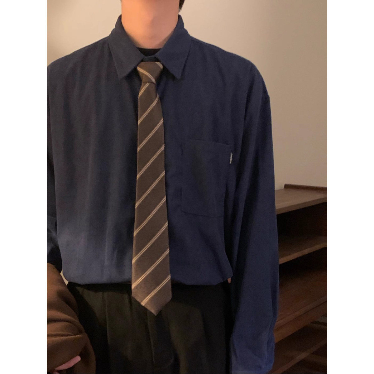 咖啡色棕色复古港风免打配饰领带男女中古风日系学院风学生DK配饰,淘宝优惠券,粉丝福利购,淘宝优惠卷