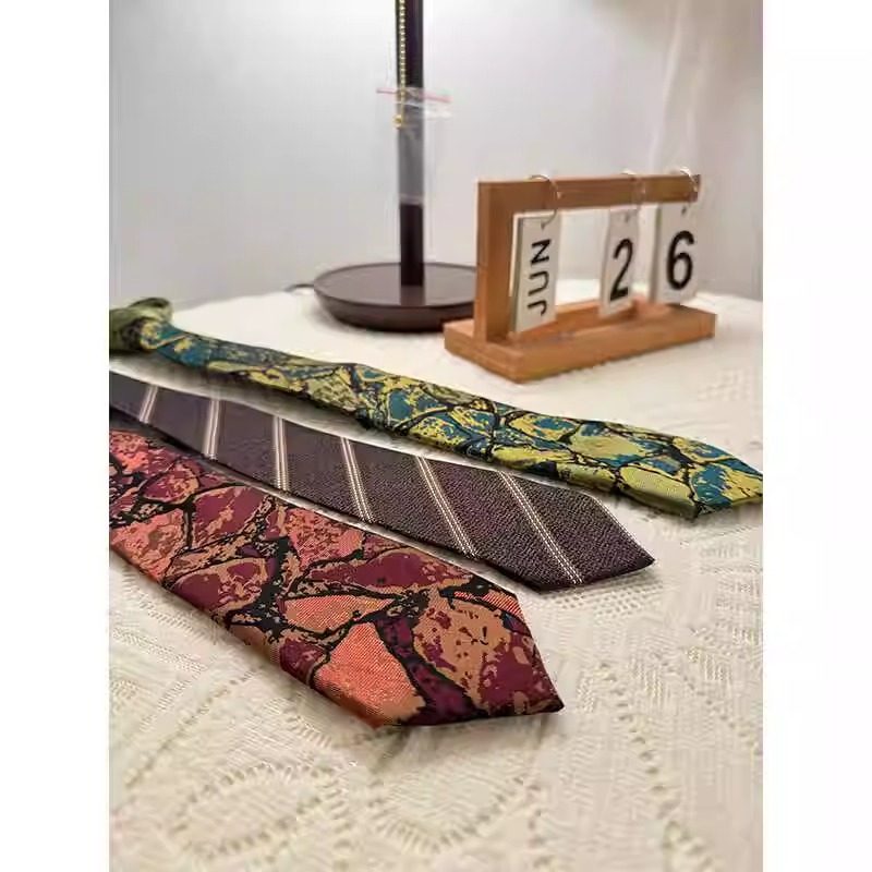 棕色咖啡色港风条纹手打领带男女通用日系学院风学生免打衬衫领带,淘宝优惠券,粉丝福利购,淘宝优惠卷