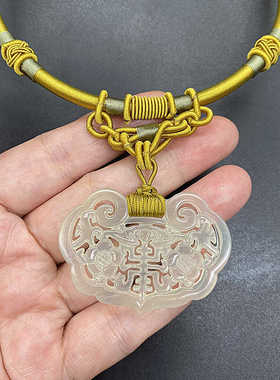 新中式项链古风璎珞岫玉汉服璎珞