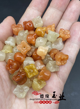 diy金丝玉铃兰花手串耳坠散珠