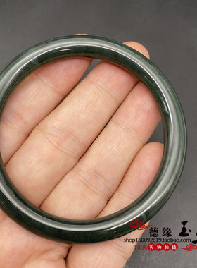 和田玉青玉简约圆条手镯男女款复古古典手饰玉镯子汉服古装配饰