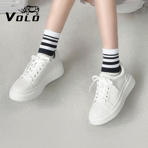 成毅同款女鞋~VOLO犀牛鞋子女款2026巨好看的鞋子厚底小白鞋增高 - 图0