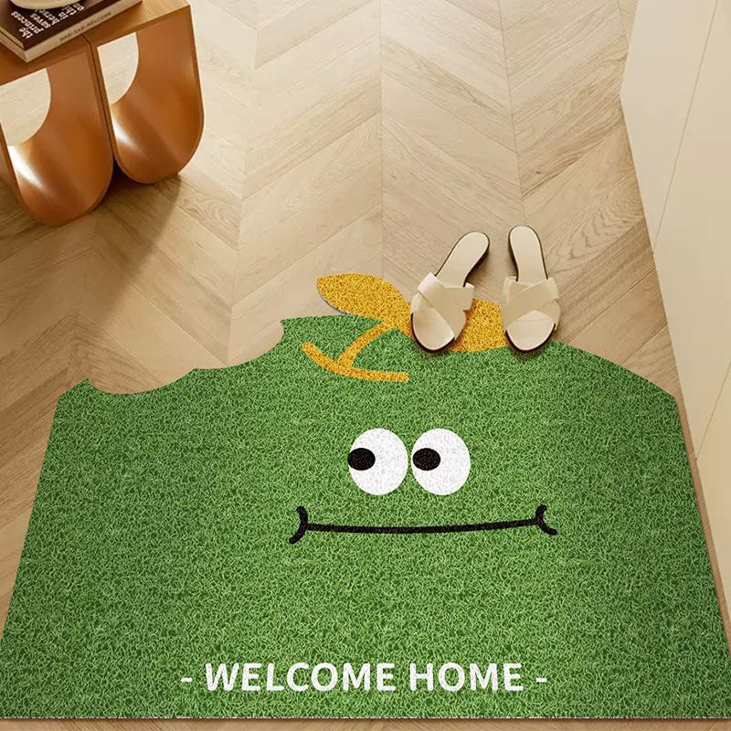 新款红色喜庆半圆丝圈入户门地垫家用玄关脚垫PVC刮沙耐磨进门垫,淘宝优惠券,粉丝福利购,淘宝优惠卷