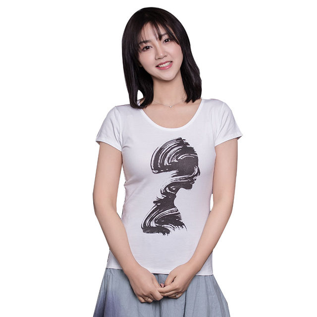 Yipin San Dior 2020 summer new pure cotton printed short-sleeved T-shirt simple versatile classic lady T-shirt for women