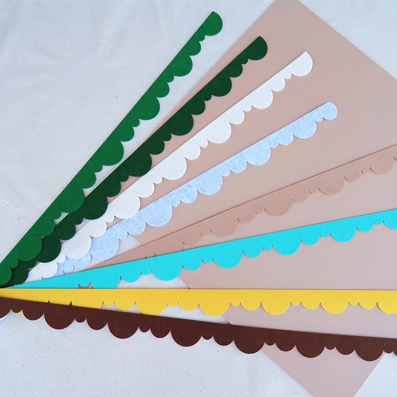 幼儿园环创材料波浪水滴不织布diy栏杆材料黑板报相框贴花边条,淘宝优惠券,粉丝福利购,淘宝优惠卷