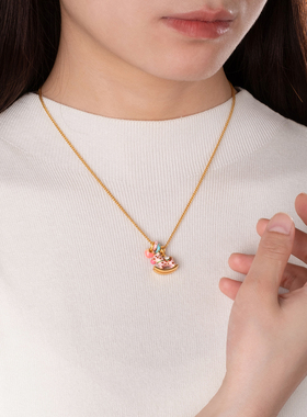 镀24k金马上有钱多巴胺小马项链