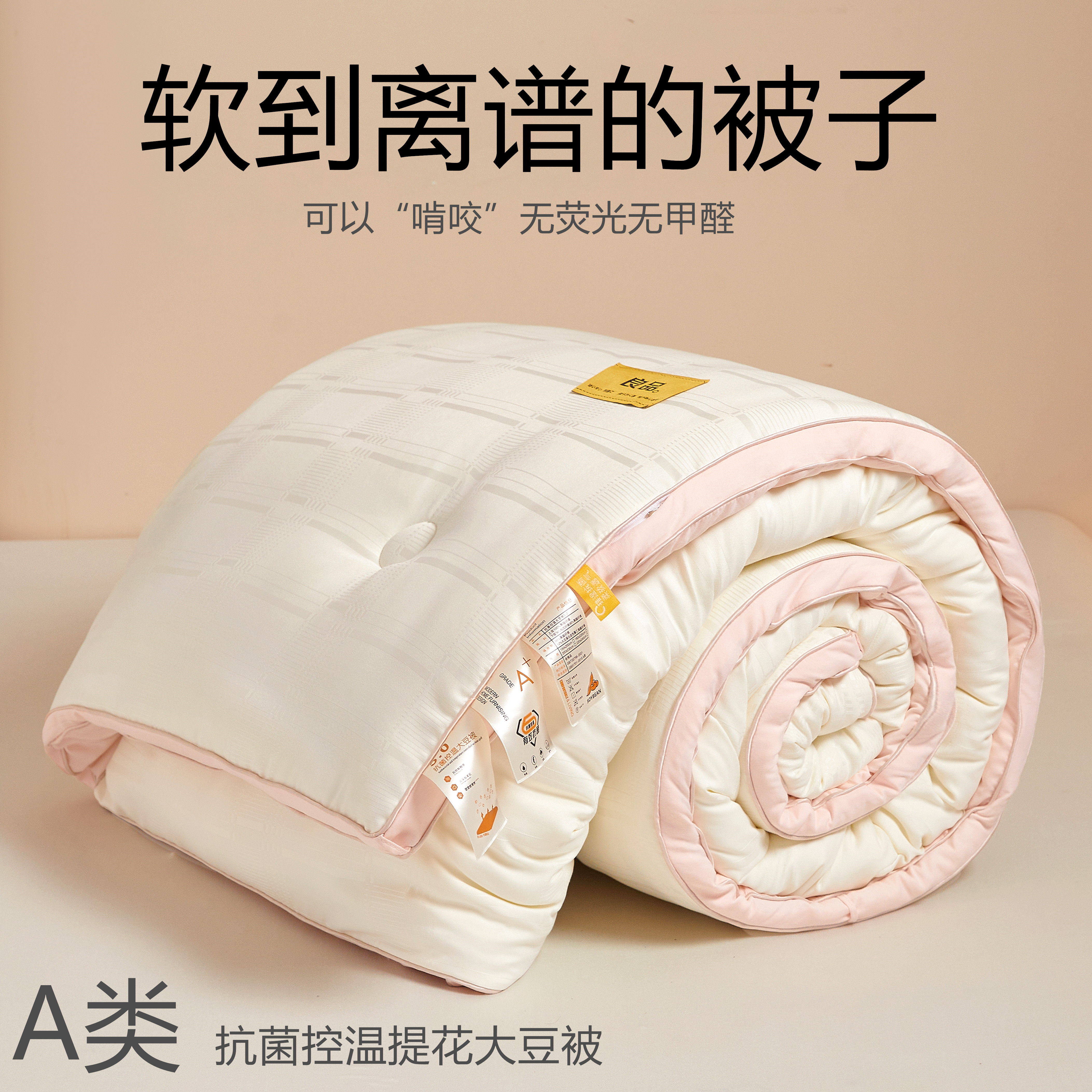 A类大豆纤维被子冬被芯加厚保暖春秋被学生宿舍四季通用空调棉被,淘宝优惠券,粉丝福利购,淘宝优惠卷