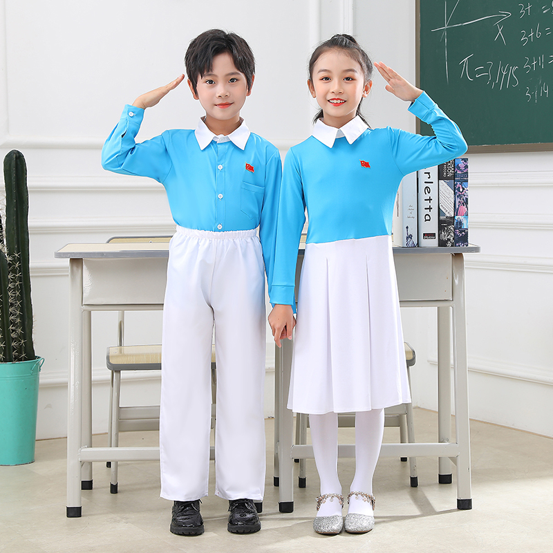 冯琳同款儿童中小学生大合唱团演出服升旗手诗歌朗诵合唱服表演服 - 图1