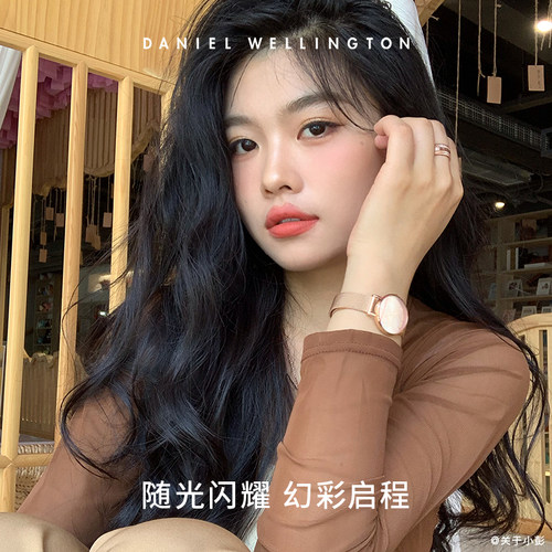 DW手表女 PETITE系列幻彩流金表复古气质圆石英表轻奢女腕表 28MM - 图1