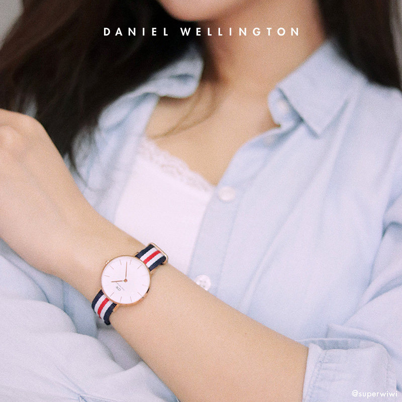 丹尼尔惠灵顿dw 28mm樱花粉女手表 DanielWellington海外欧美腕表