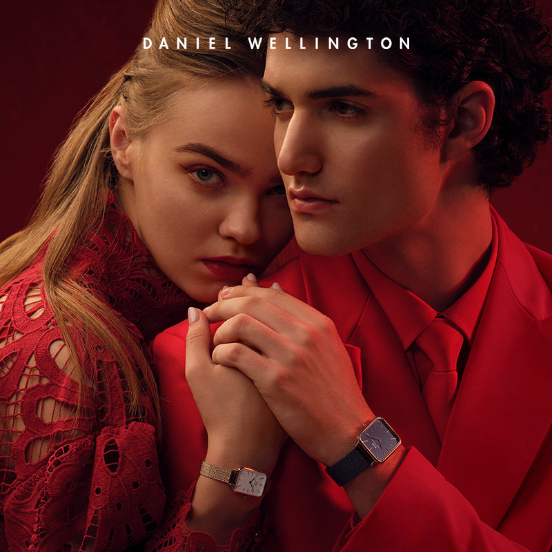 dw男士复古麦穗织纹潮酷方形表带 DanielWellington海外欧美腕表