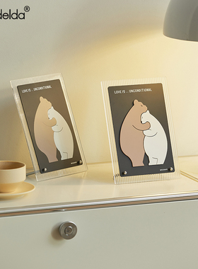 情侣学生动物治愈系摆件