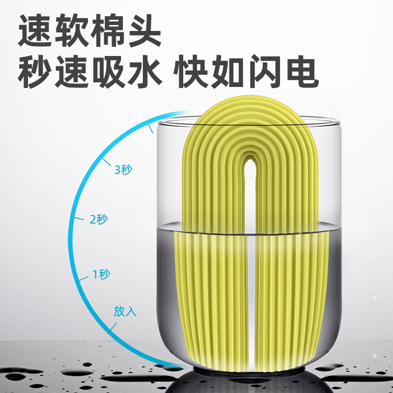 大拇子海绵拖把滚轮式挤水大号胶棉拖把家用吸水拖把头拖布免手洗 - 图2