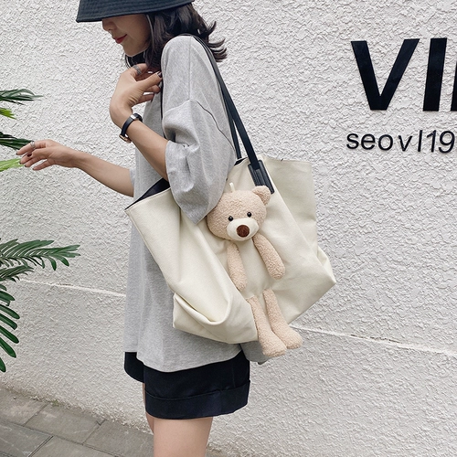 Вместительный и большой шоппер, трендовая модная портативная сумка на одно плечо для отдыха, коллекция 2021