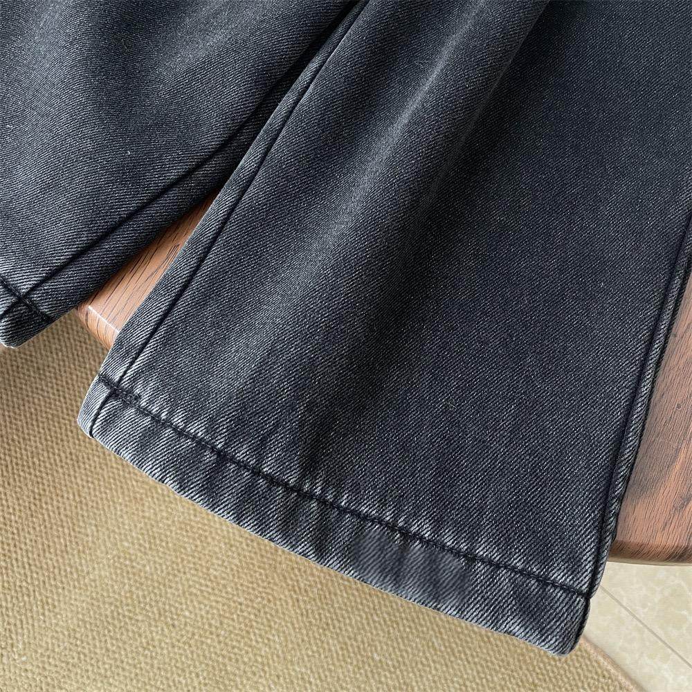 女童加绒牛仔裤2025冬季新款儿童加绒加厚直筒阔腿裤宝宝洋气裤子,淘宝优惠券,粉丝福利购,淘宝优惠卷