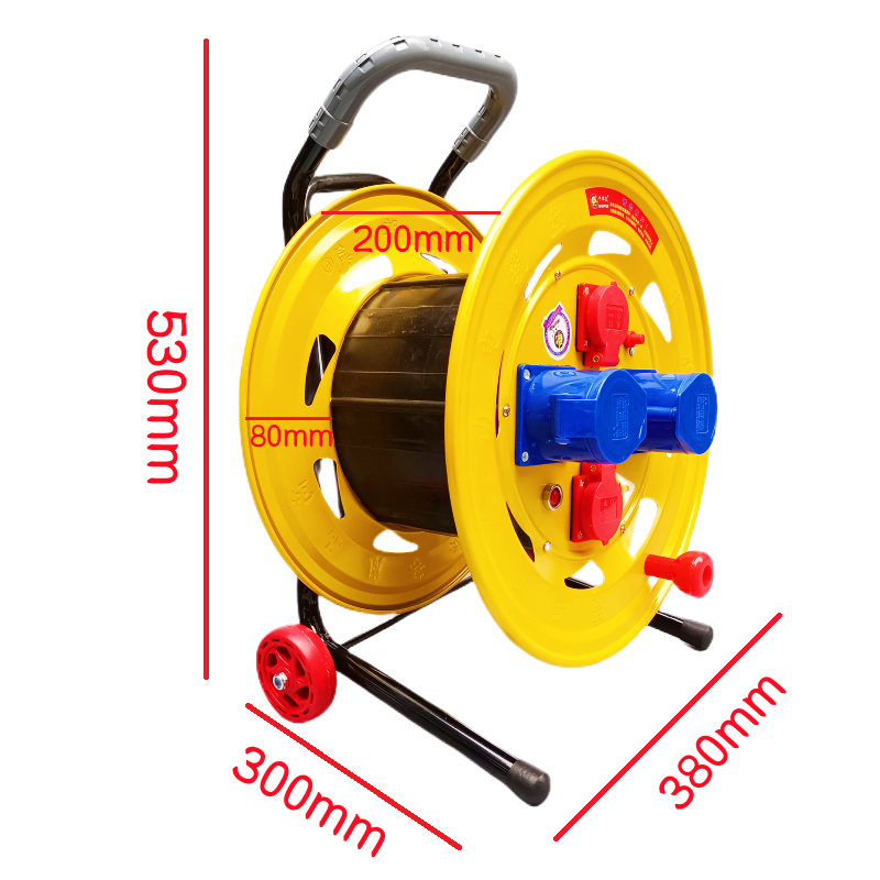 220V工业航空防雨防爆插座电缆盘移动电源接线盘卷线盘拖线盘线轴-图1
