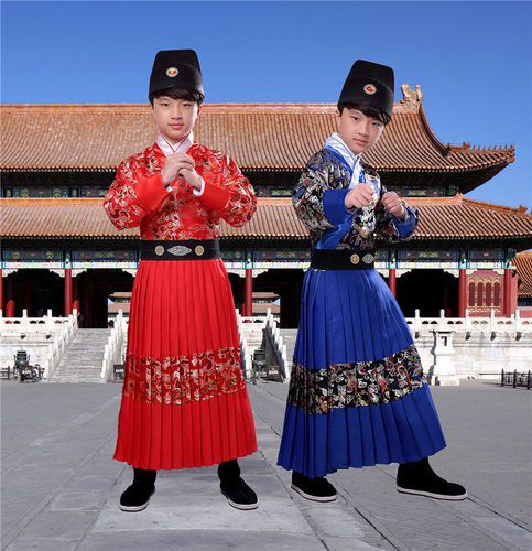 儿童古装男童明朝官服衙役捕快服装少年锦衣卫衣服男飞鱼服 - 图0