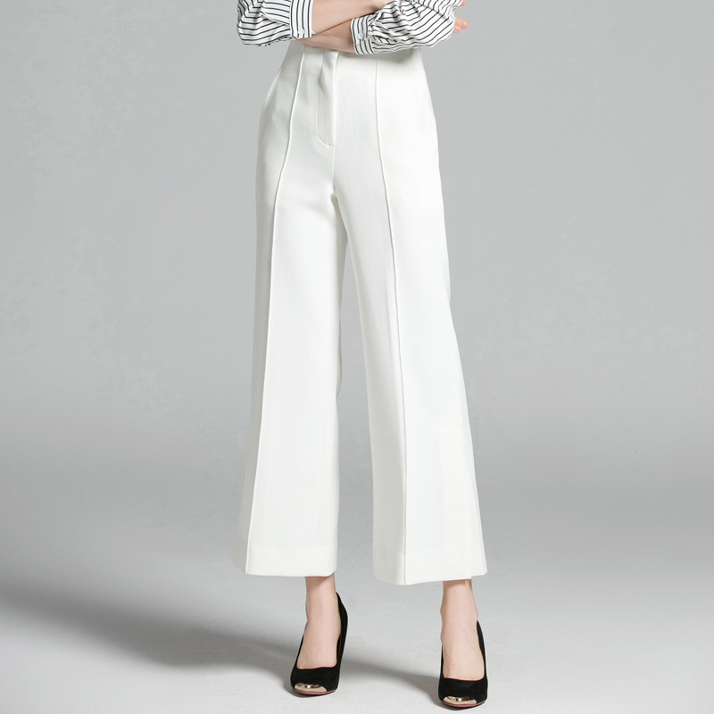 白色阔腿裤夏高腰2020春夏直筒裤子 onlyangel休闲裤