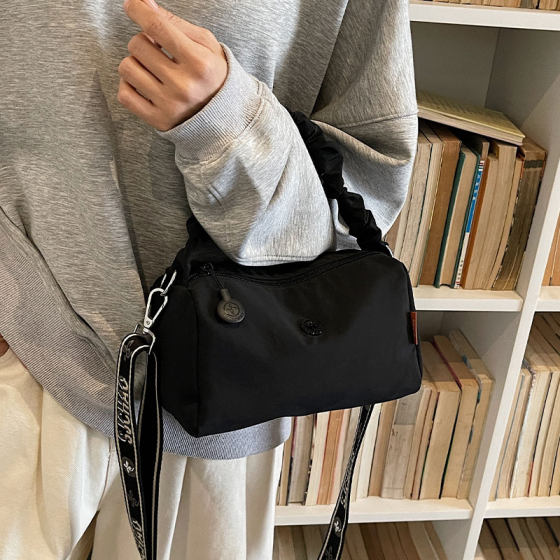 Nylon shoulder bag large capacity crossbody pillow bag